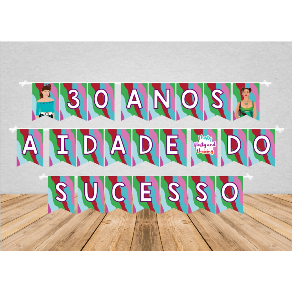 Bandeirola Filme De Repente 30 Thirty flirty and thriving 30 anos a idade do Sucesso em Oferta na Shopee