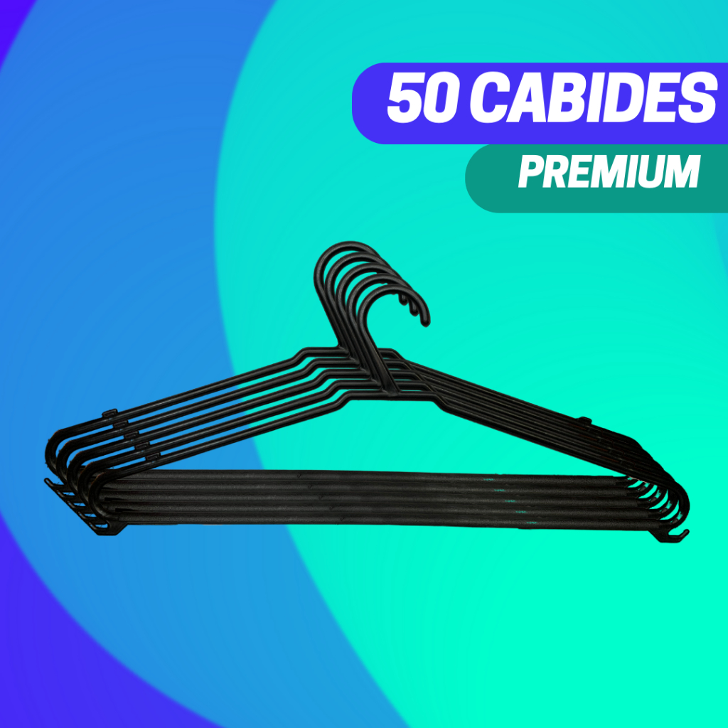 Cabide Adulto Redondo Preto Grosso Kit 50 Unidades Preço de Atacado