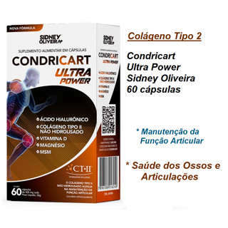 COLÁGENO TIPO II + VITAMINA D3 + MAGNÉSIO CONDRICART ULTRA 60 CÁPSULAS  SIDNEY OLIVEIRA - Ultrafarma