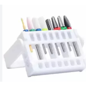 Suporte Porta Broca apoiador organizador divisória unha Expositor de Brocas de Unha 16 Furos em Oferta na Shopee