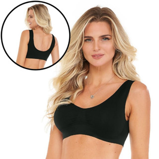 Sutiã Top Básico Sem Bojo Sem Costura Zee Rucci Sem Aro Alça Larga Sutia Basico ZR0300-004