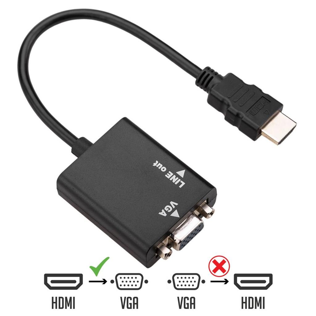 Cabo HDMI Adaptador Conversor Para VGA Com Saída P2 De Áudio util moderno em Oferta na Shopee