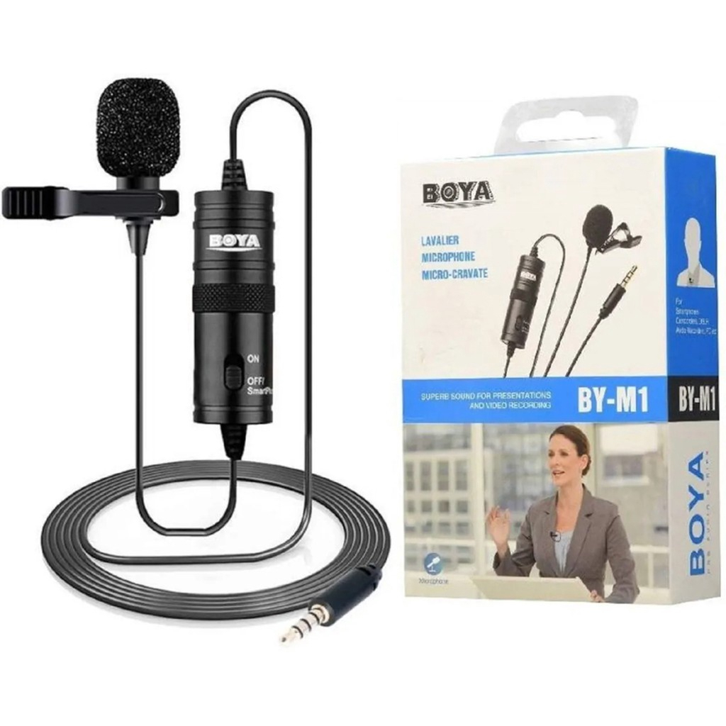 Microfone Boya BY-M1 de Lapela Original e Lacrado, Para Apresentação e Gravar Vídeo util