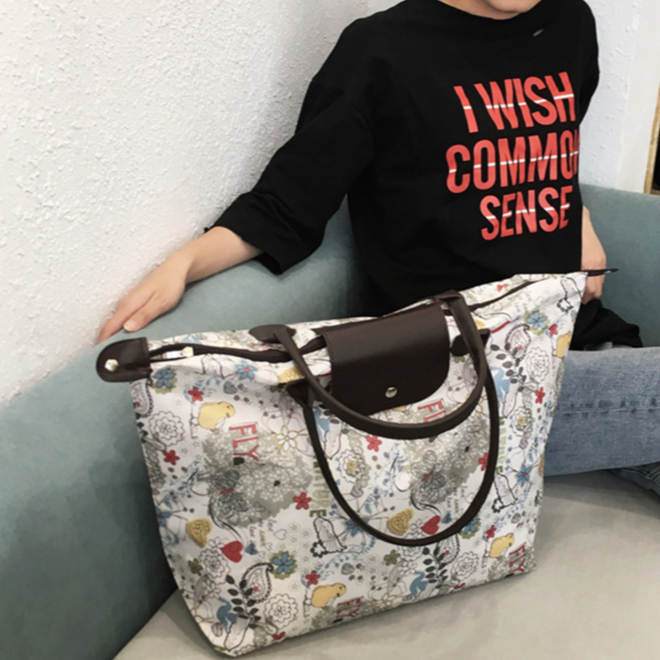 1/3/5 peças/Bolsa feminina dobrável à prova d'água, impermeável, sacola de compras