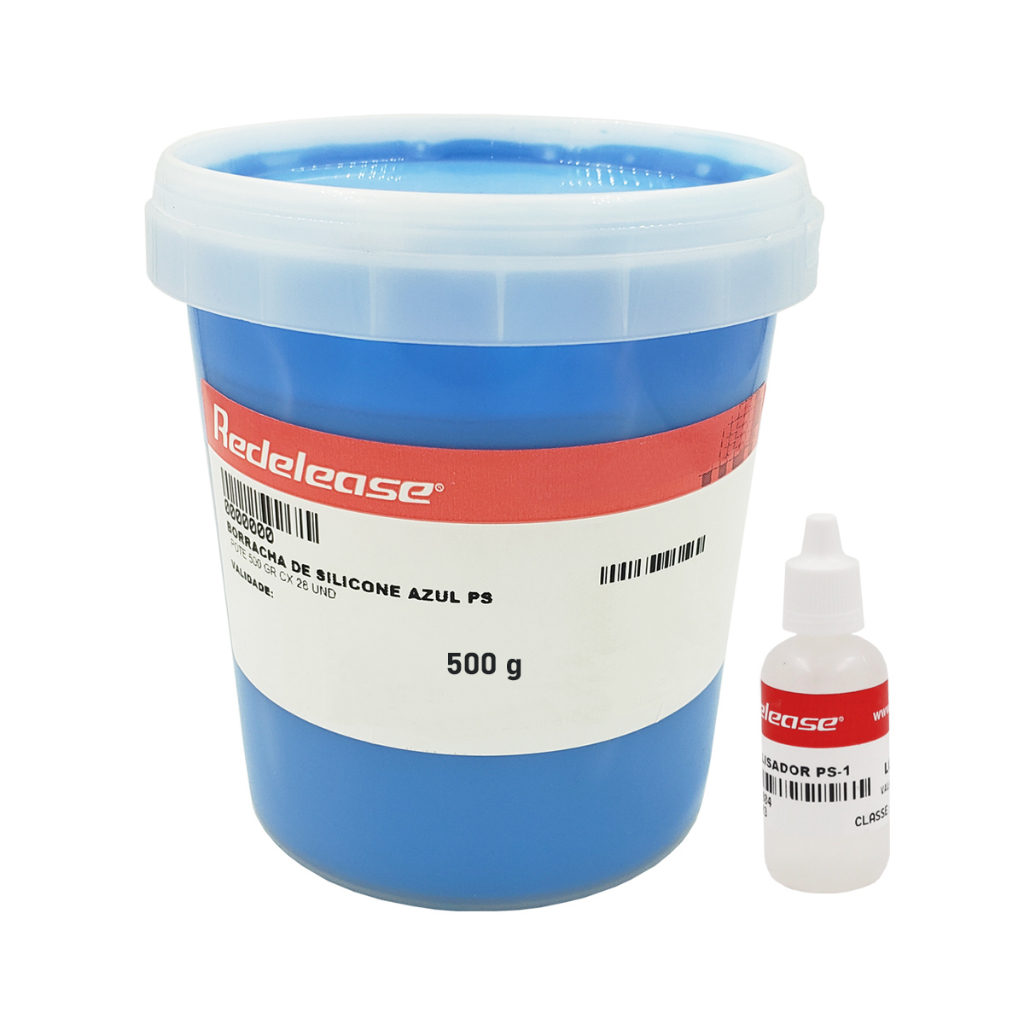 Borracha De Silicone Azul Alta Flexibilidade para Moldes Com Catalisador (515 g) em Oferta na Shopee
