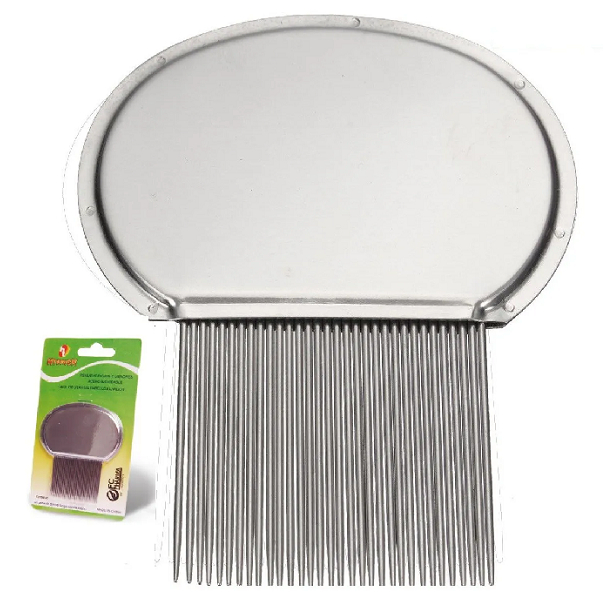 Pente Fino Para Piolho Lêndeas de Ferro 100% Base Aço Inoxidável