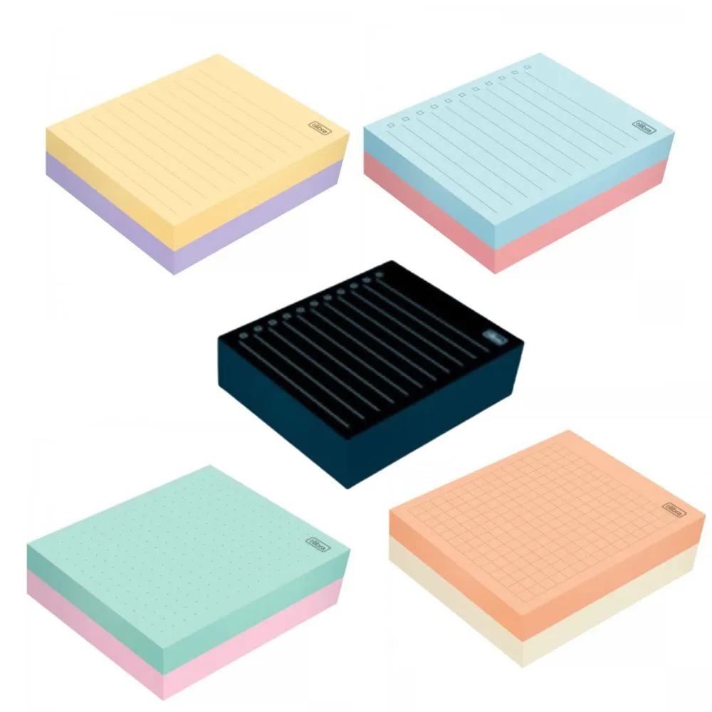 Bloco de Notas Tilembrete Pautado Check-List Pontilhado Quadriculado Preto 100 Folhas TILIBRA | Anotações | Recados | Lembretes