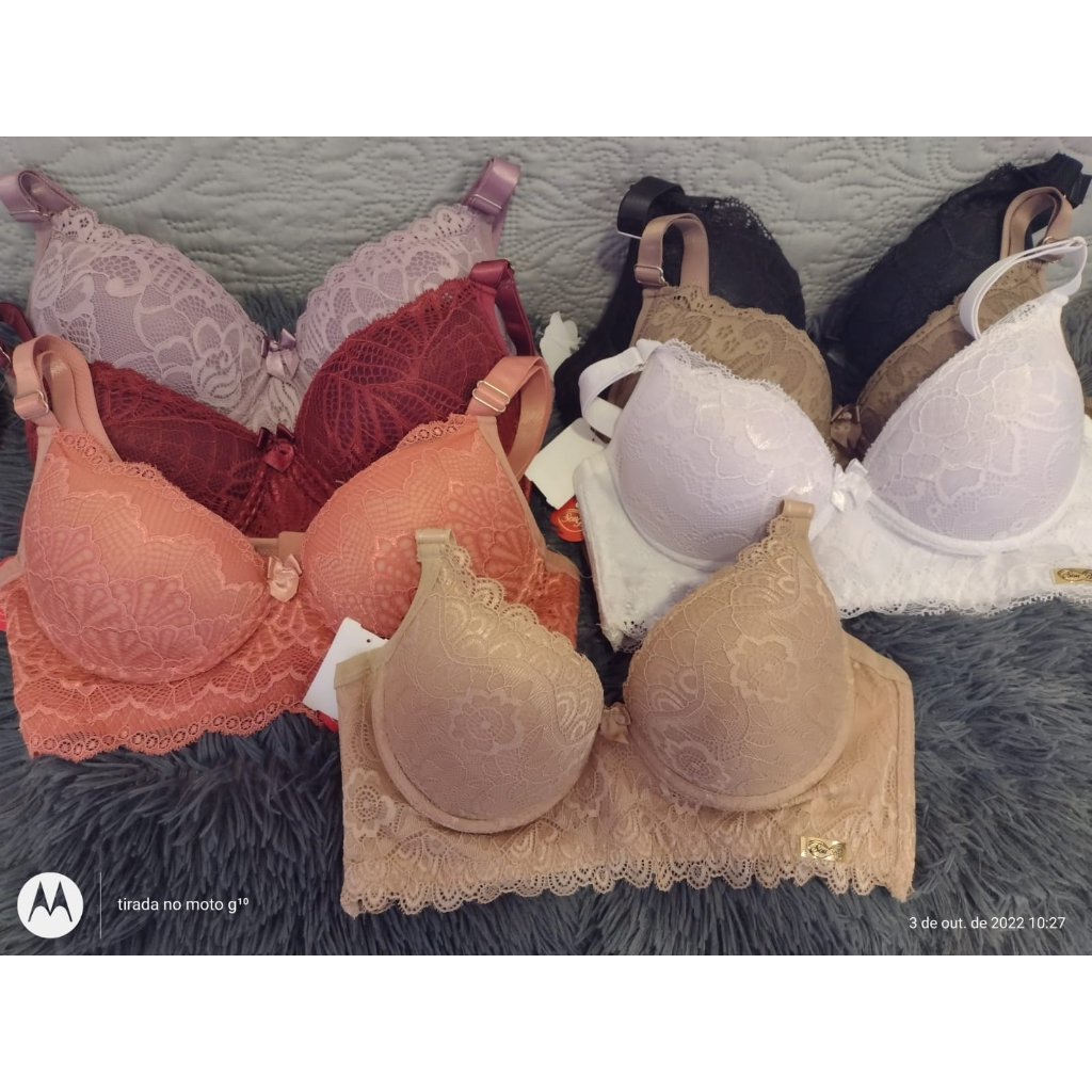 SUTIA REFORÇADO DE RENDA ORTOPÉDICO COM TALA LATERAL ALTA E ALÇA LARGA