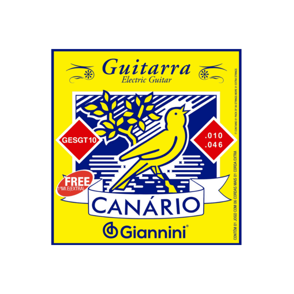 CORDAS DE GUITARRA GIANNINI CANÁRIO GESGT10 0.10