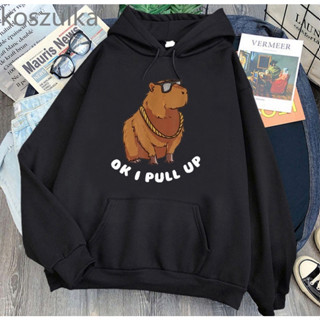 Moletom Canguru Capivara bolso e capuz Casaco Frio Unissex