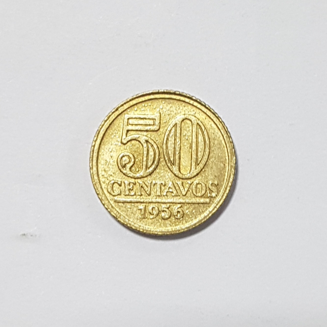 Moeda de Bronze - Aluminio - Brasil - 50 Centavos - 1965 MBC
