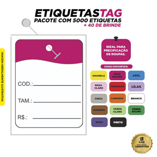 5040 Etiquetas Tag Manual Roupa Confecções - B04 em Oferta na Shopee