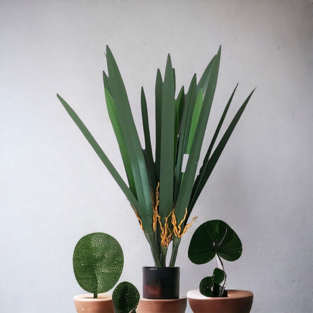 Kit 2 Folha De Orquídea Artificial Floral Folhagem Para Decoração Grande 40cm em Oferta na Shopee