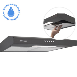 Depurador E Exaustor De Ar Suggar Slim 60cm 3 Velocidades Titanium em Oferta na Shopee