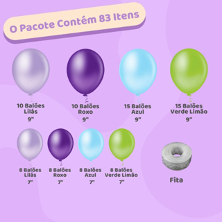 arco de balões monstros s.a bexigas sa em Oferta na Shopee