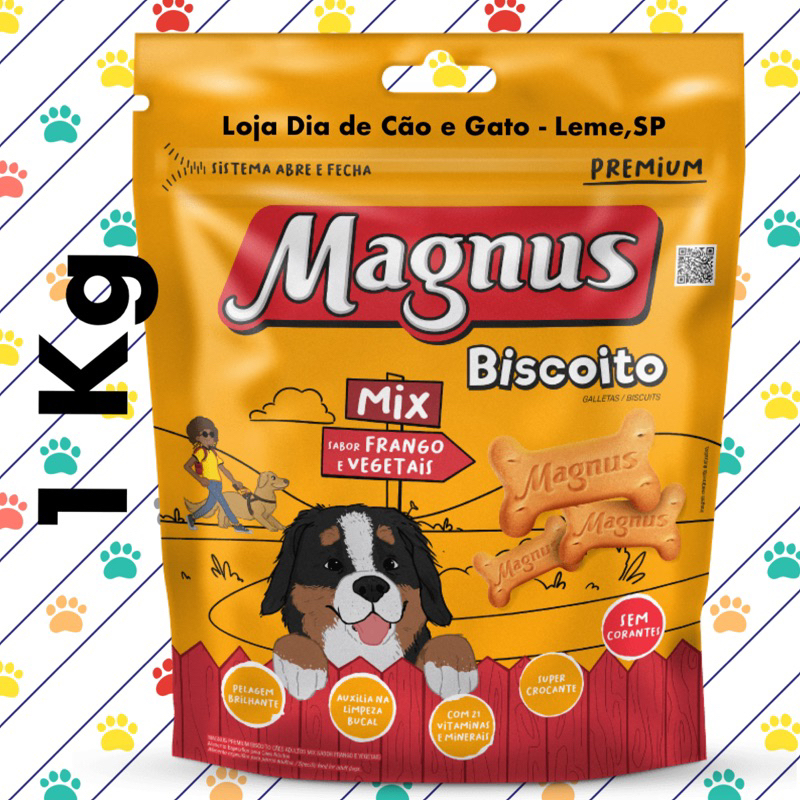 Biscoito Magnus Mix 1 Kg Petiscos Pra Cachorros Pet — R$ 37,00 em Shopee