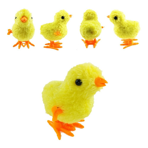 Kit 15 Pintinho Amarelinho Corda Infantil Brinquedo Pelúcia