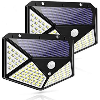 2 Luminária Solar 100 Led Com Sensor Prova D