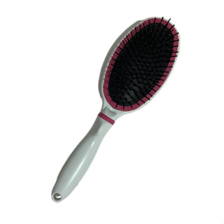 Escova Bellatrix Raquete Oval Branca e Rosa