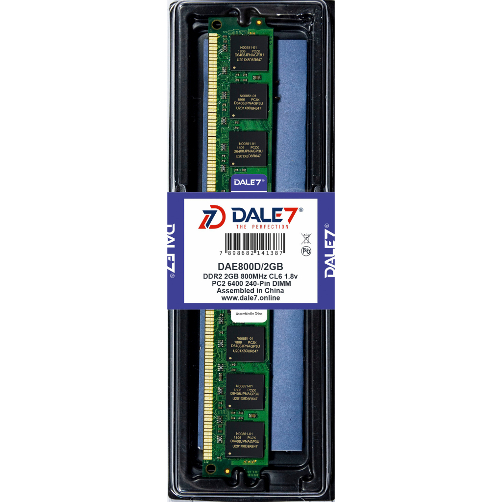 Memória Dale7 Ddr2 2Gb 800 Mhz Desktop 16 Chips 1.8v