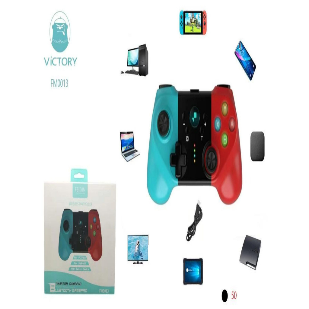 Controle Joystick Sem Fio Gamepad Android Celular Pc Feitun Fm-0013