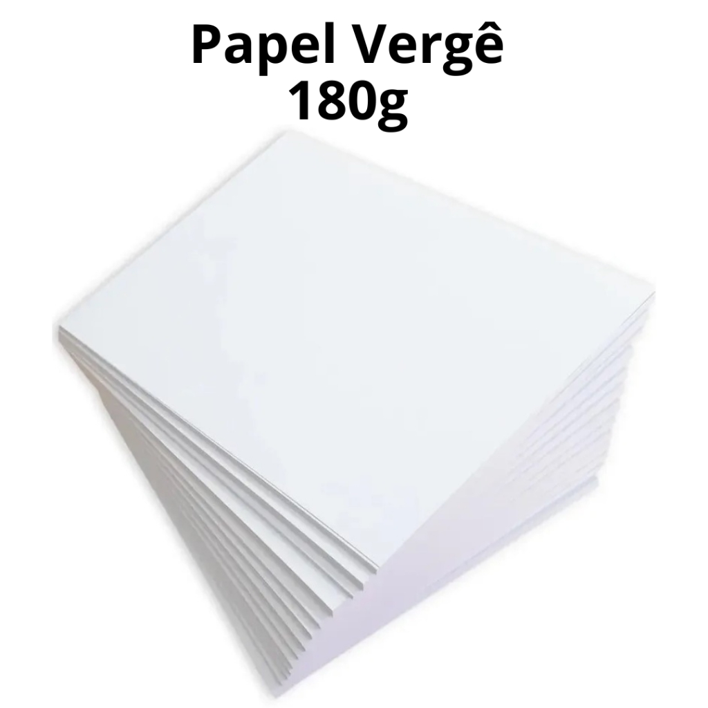 Papel Vergê 180g Texturizado  A4 Branco 50 Folhas Premium Masterprint em Oferta na Shopee