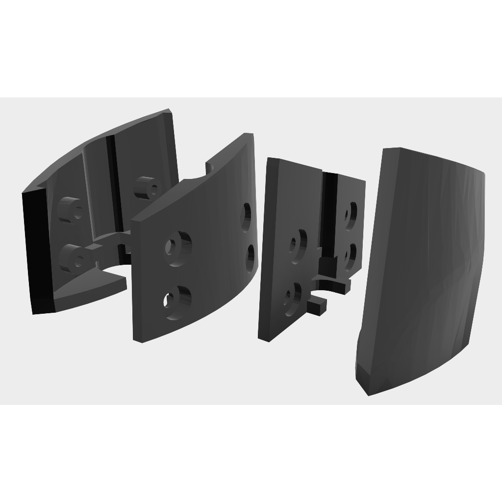 Kit 2 Lados Peça Dobradiça Reposição Fone Logitech G230, G231, G332, G430, G432, G930