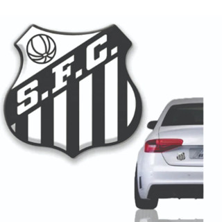 Adesivo 3d Time Santos Resinado Carro e Moto