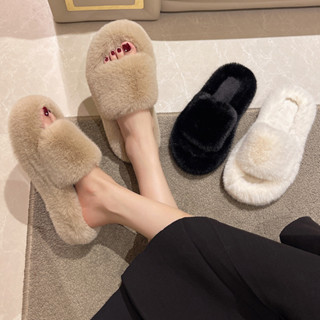Chinelo pantufa de pelinho antiderrapante com solado duro/PU23-68/NOVO 2023