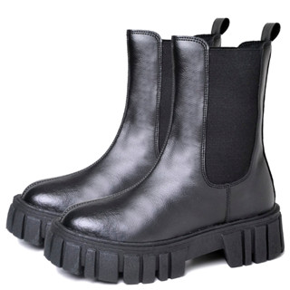 Bota Coturno Dubuy Feminina Tratorado Chelsea Cano Medio Preta Hills 1506FG