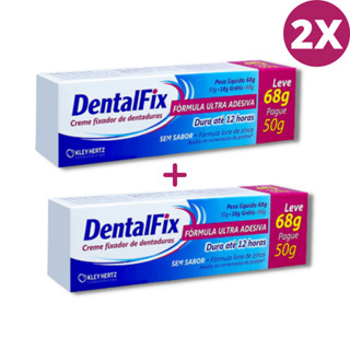 Dentalfix Kit C/2 Fixador De Dentaduras 68g Kley Hertz