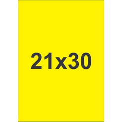 100 Cartaz Amarelo Liso A4 21x30 Placa de Preço Supermercado Oferta