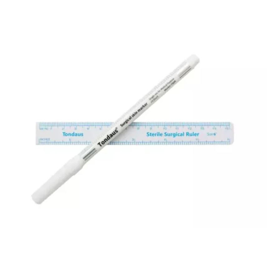 Caneta Para Marcação Pele Cor de Marcação Branca Ponta Grossa 1.0mm - Tondaus