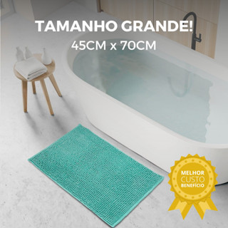 Tapete Banheiro 45x70 Antiderrapante Bolinha Dedinho Microfibra Luxo
