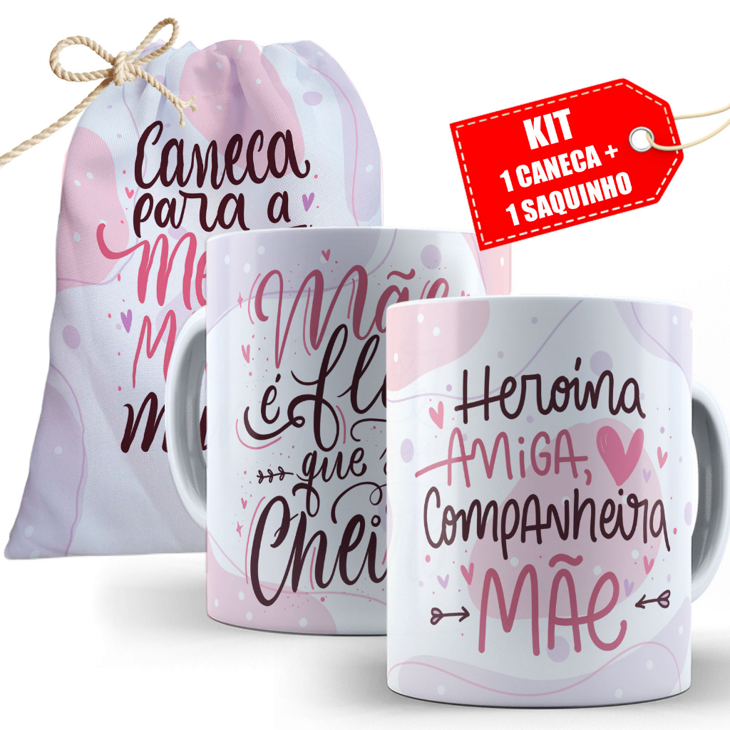 Lembrancinha Dia Das Mães - Kit De Presente Com Saquinho Mae Embalagens Personalizado