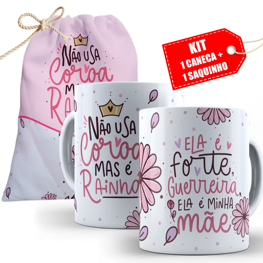 Presente Dia Das Mães Kit - Personalizado Com Saquinho Mae Embalagens Lembrança Lembrancinhas