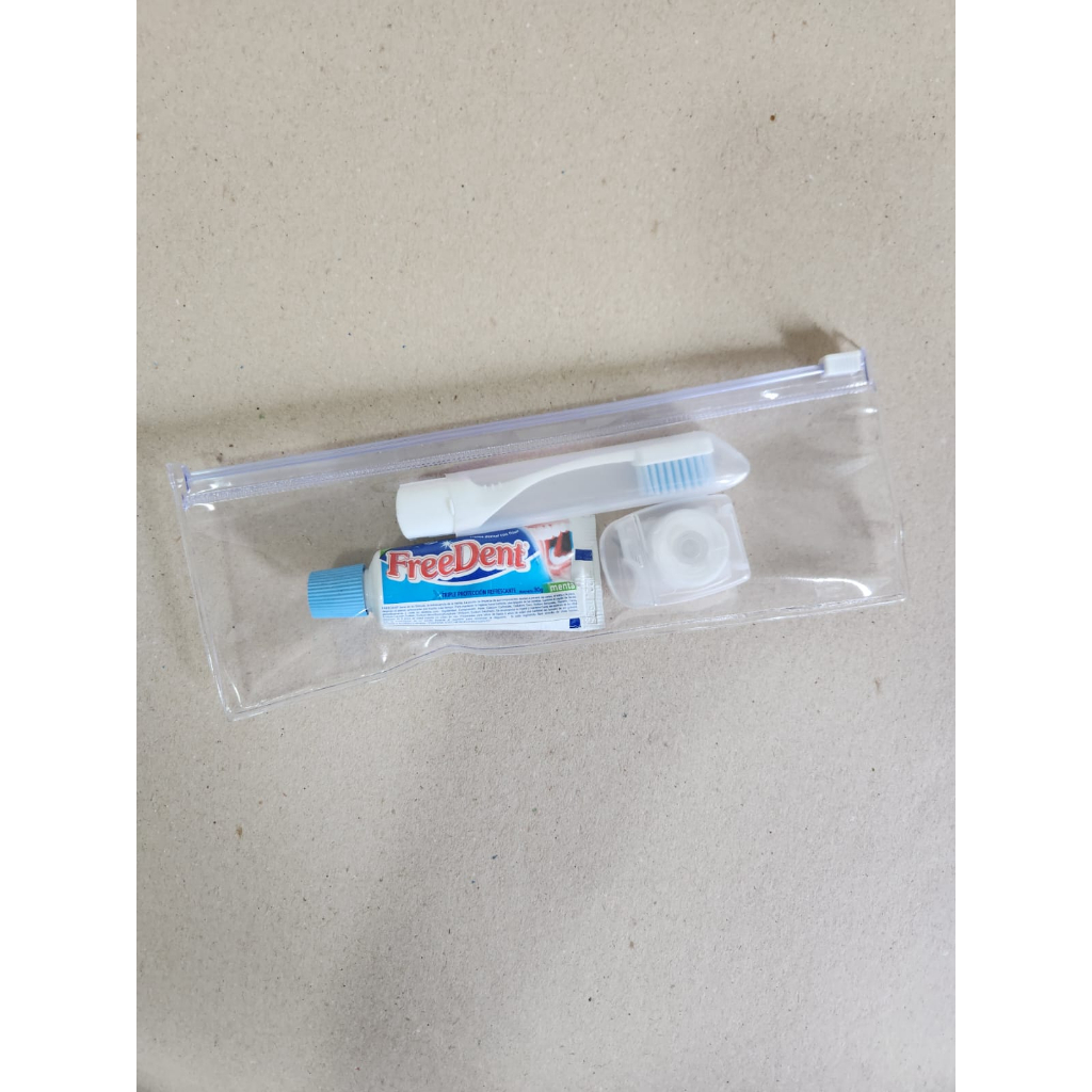 Kit Higiene viagem estojo zip zap - escova, fio e creme dental  3 kits