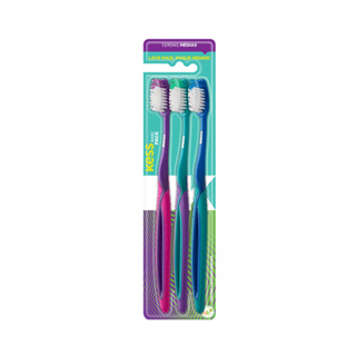 Pack Escova Dental Kess Basic Plus Média 3un REF:2564 em Oferta na Shopee