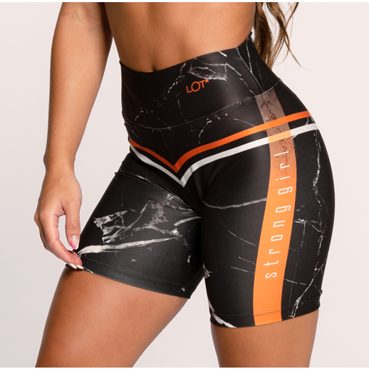 Short Fitness Academia Feminino Bermuda Suplex Estampada Strong