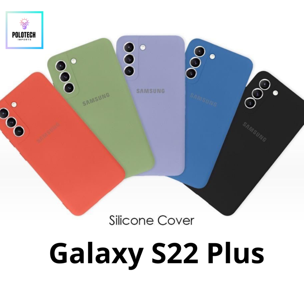 Capa Capinha S22 Plus Sam Galaxy S22 Plus com Logo e Relevo Premium na Câmera - Lançamento 2023