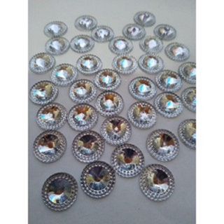 50 Peça- Chaton Redondo Açucarado 12mm Cod 13 em Oferta na Shopee