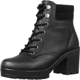 Bota Feminina Coturno Tratorado Salto Grosso Passadores de Metalizados em Oferta na Shopee