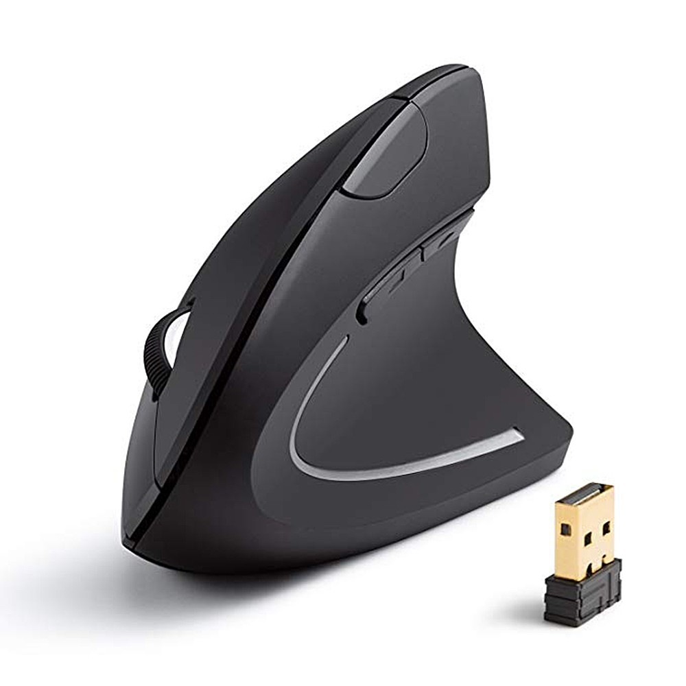 Mouse Ergonômico Sem Fio Vertical Wireless Usb Óptico Silencioso Ortopédico Anatômico