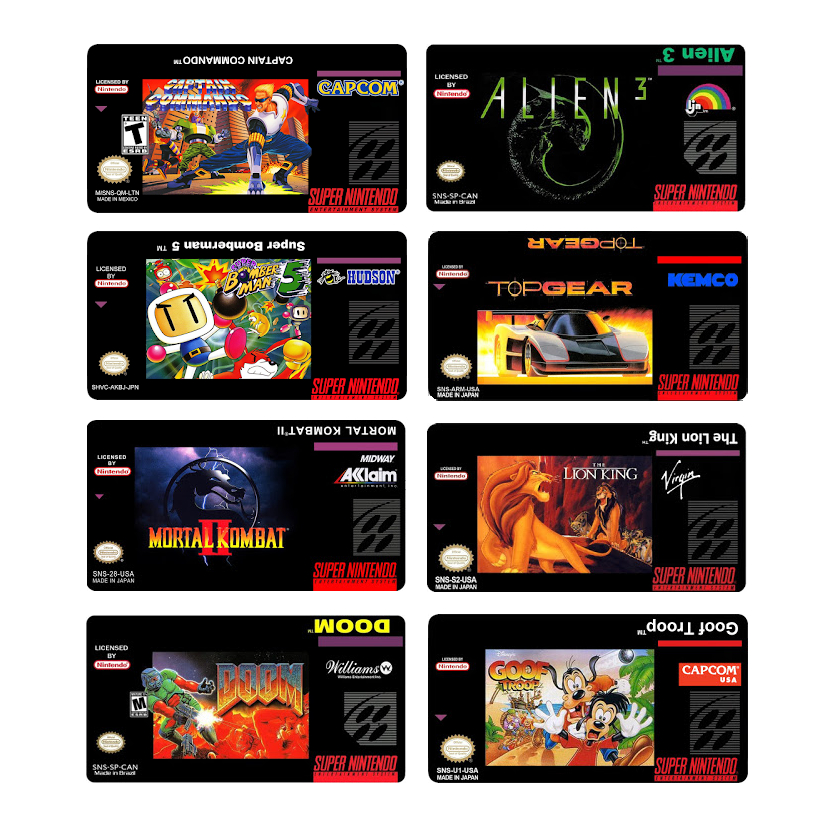 Label Adesivas Para Snes Super Nintendo 10 unidades