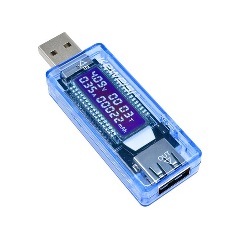 Voltímetro e amperímetro usb