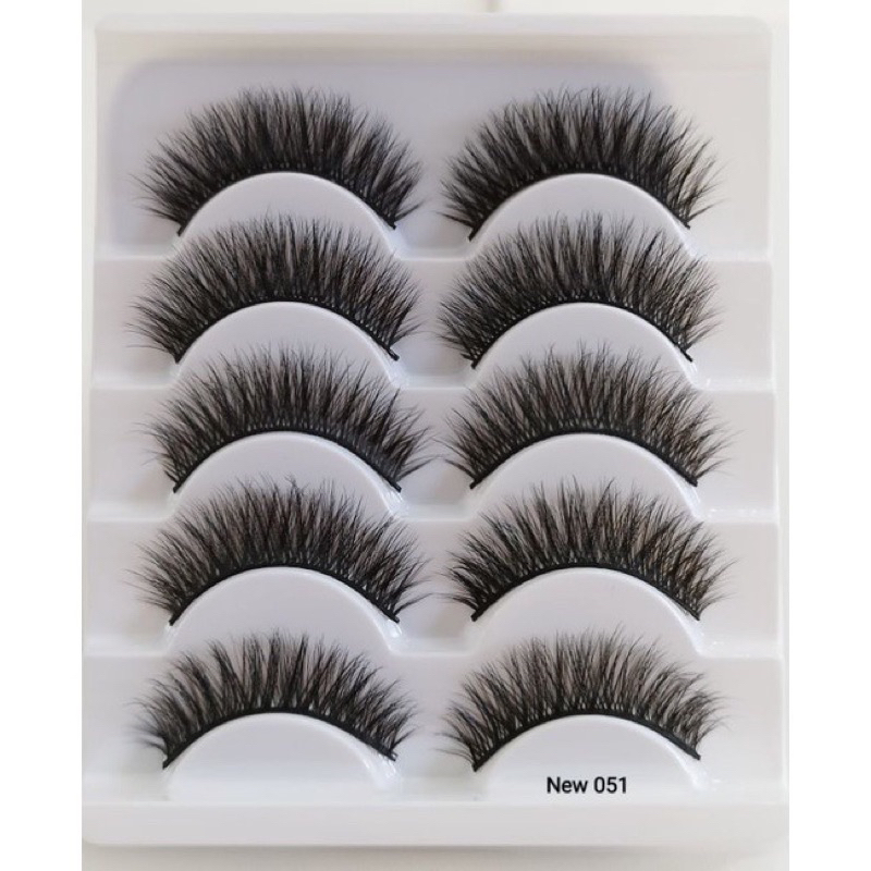 Caixa 05 Pares Cílios Postiço Estilo Mink