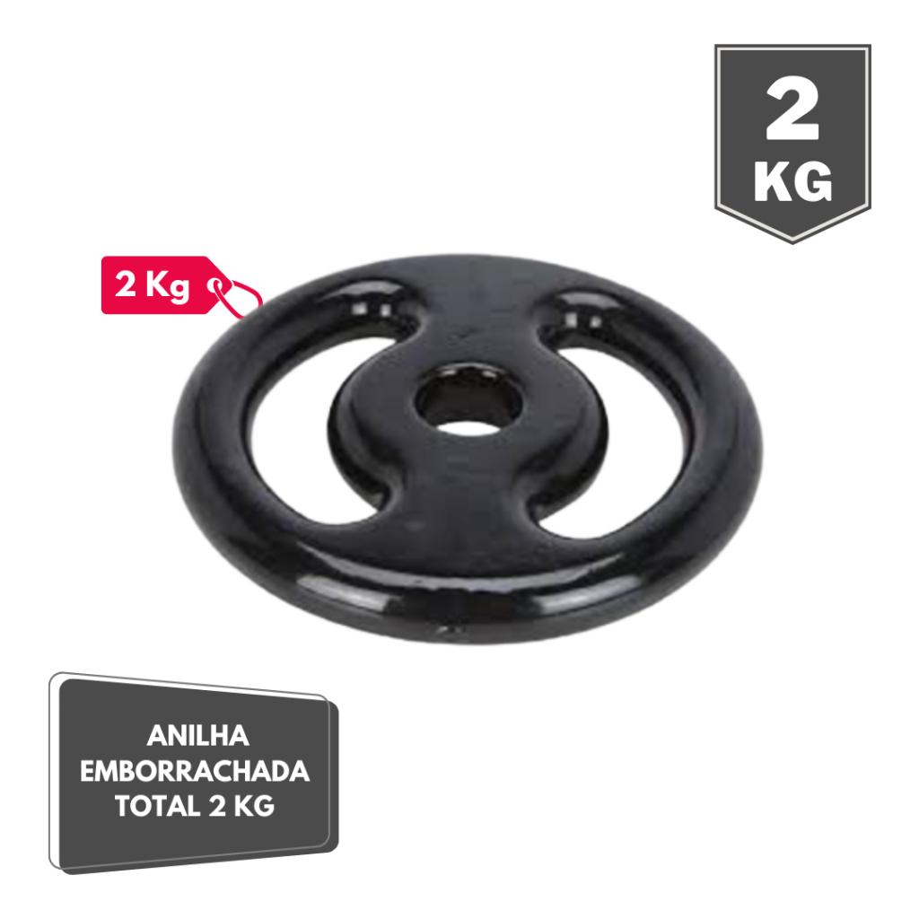 Anilha Emborrachada 2 Kg - PCP