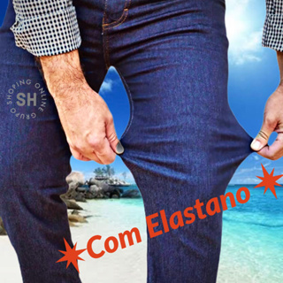 Calca Jeans Masculina Lycra Elastano Atacado Boca Larga Envio Imediato em Oferta na Shopee