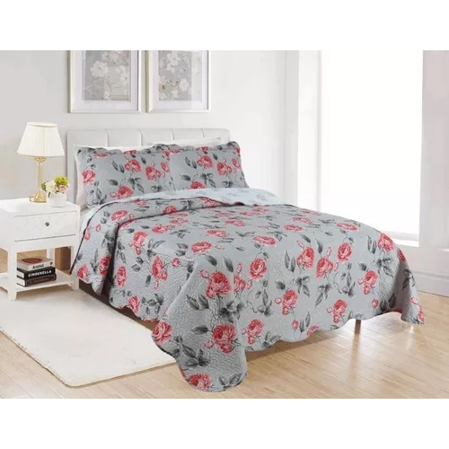 KIT COM 2 COBRE LEITO CASAL DUPLA FACE 2,00 X 2,40 ESTAMPADO1005 LINDO