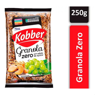 Granola Kobber Zero Cereais Passas e Castanhas Zero Acucar Integral Pacote De 250gr